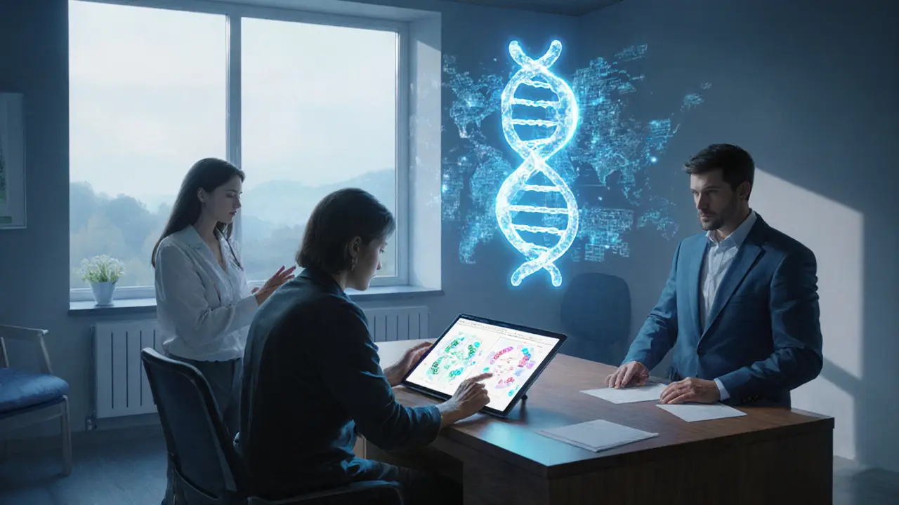 Moderní klinika s digitálními nástroji, holografickým DNA a společnou konzultací terapeuta a psychiatra.