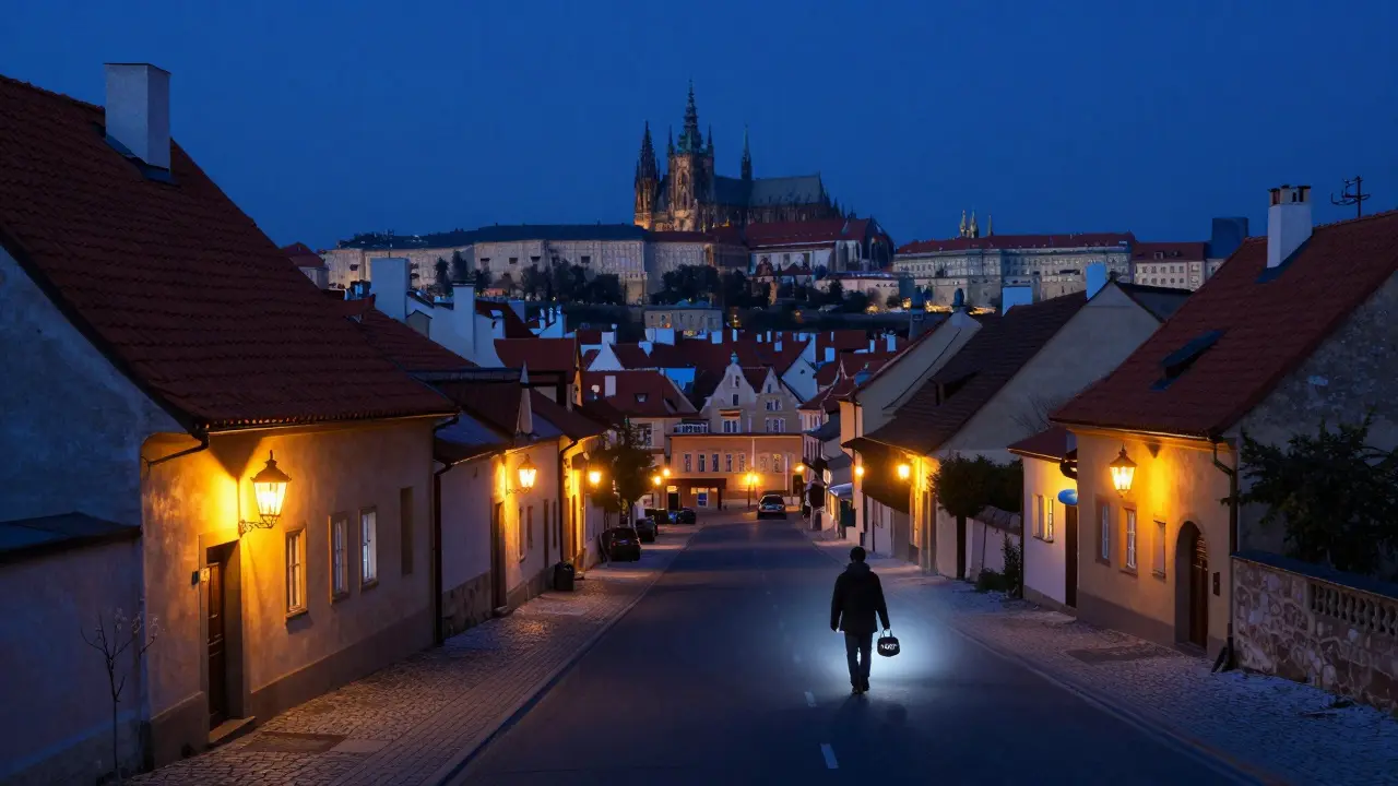 Regionální nerovnost přístupu k terapii v českých městech v stylu Alan Lee.