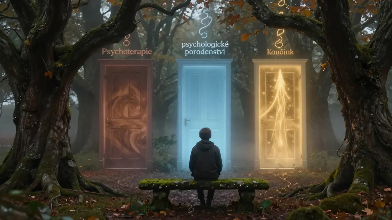 Jaký je rozdíl mezi psychoterapií, psychologickým poradenstvím a koučinkem? Praktický průvodce výběrem