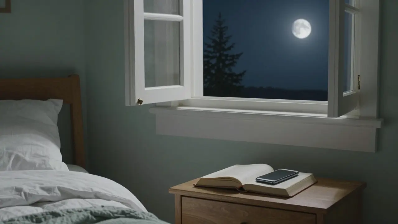 Klidná a chladná ložnice připravená pro zdravý a regenerační odpočinek.