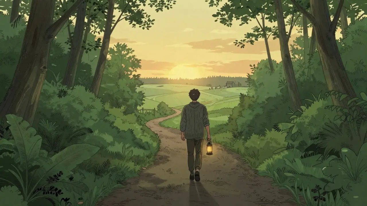 Symbolický přechod k uzdravení na cestě