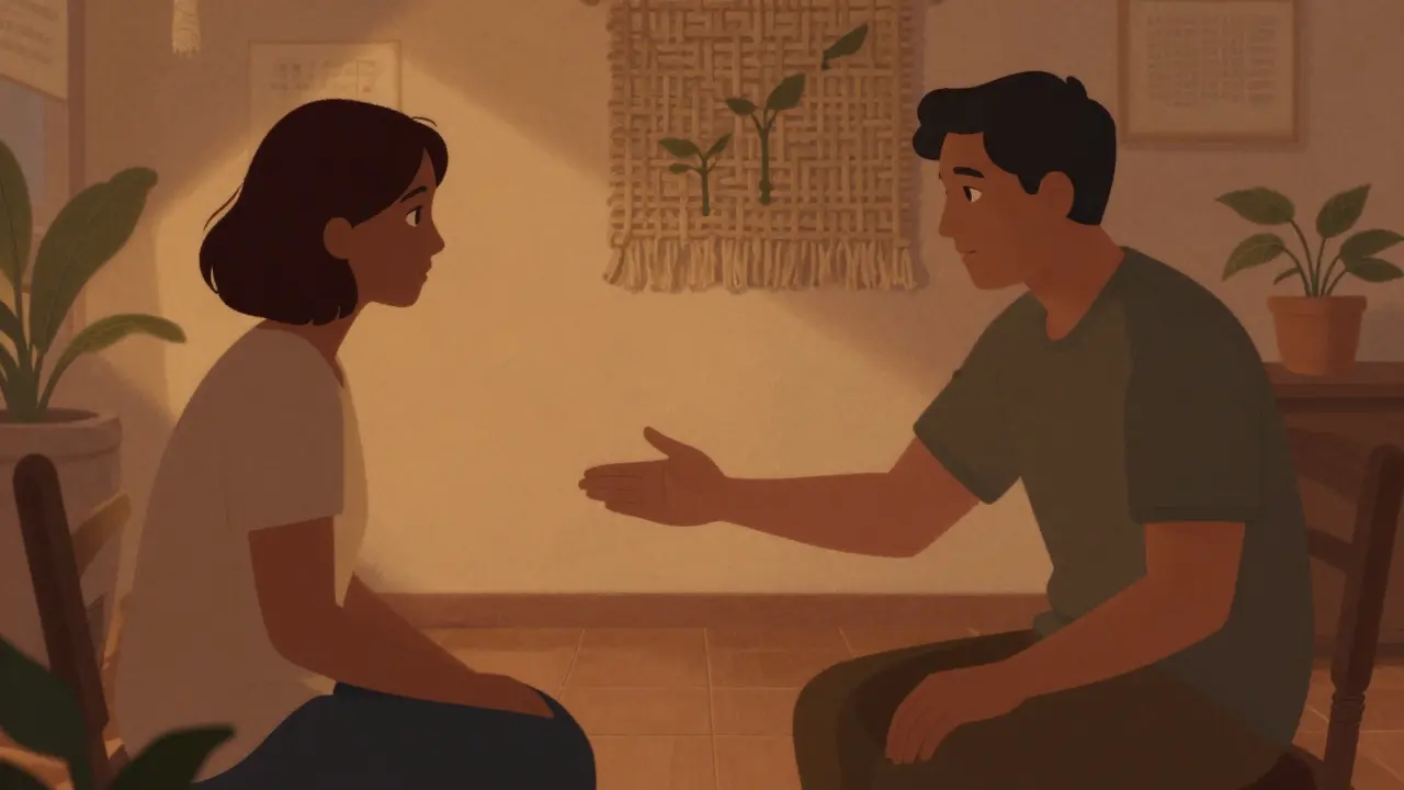 Terapeut nabízí podporu při stabilizaci klienta