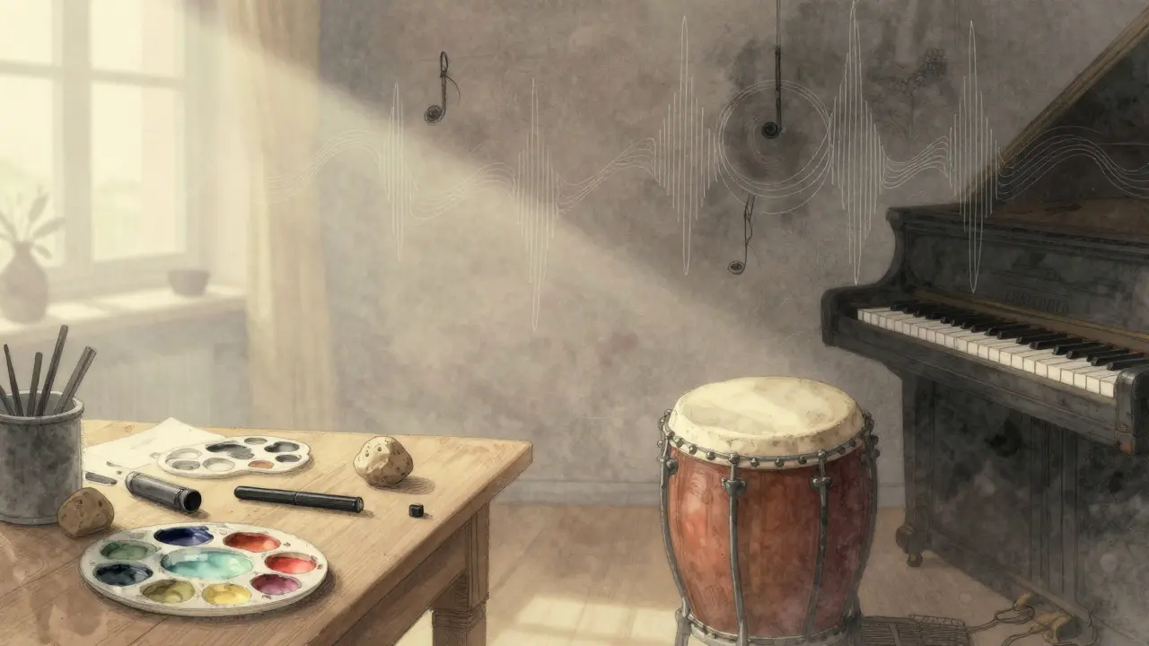 Arteterapie vs. muzikoterapie: Kdy vybrat obraz a kdy hudbu