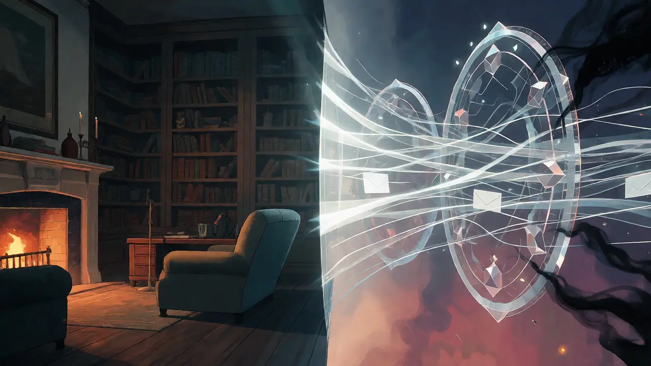 Symbolické zobrazení digitálního soukromí a šifrování dat v ilustraci